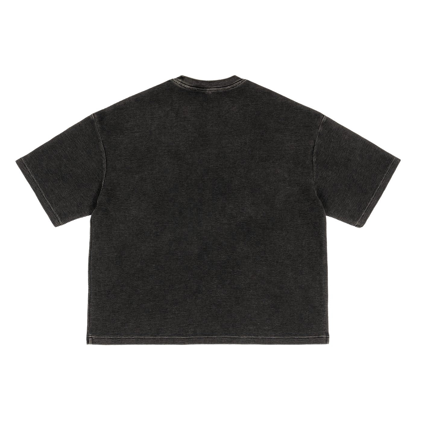 THORN EMBLEM CROPPED THERMAL T-SHIRT BLACK